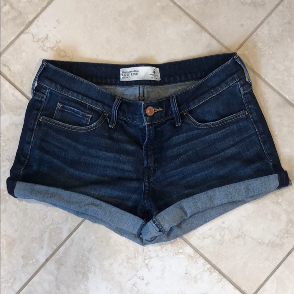 Abercrombie & Fitch Low Rise Jean Shorts- Size 4
